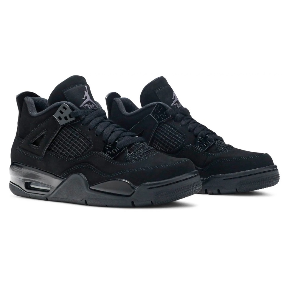 Air Jordan 4 Retro GS Black Cat sneakers kids shoes Size 3.5